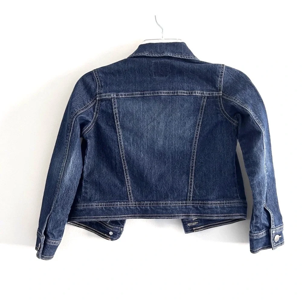 1989 Place Denim Jacket Girls Size 7/8 Blue Button Front Collar